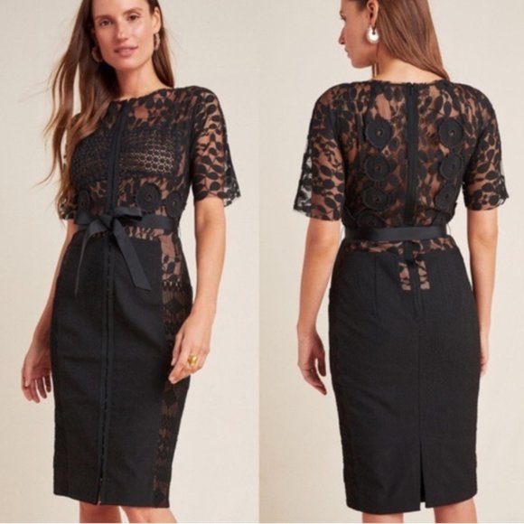 Anthropologies Top Rated and Sold Out Byron Lars Sheath Dress Black XS, S - Picture 2 of 16